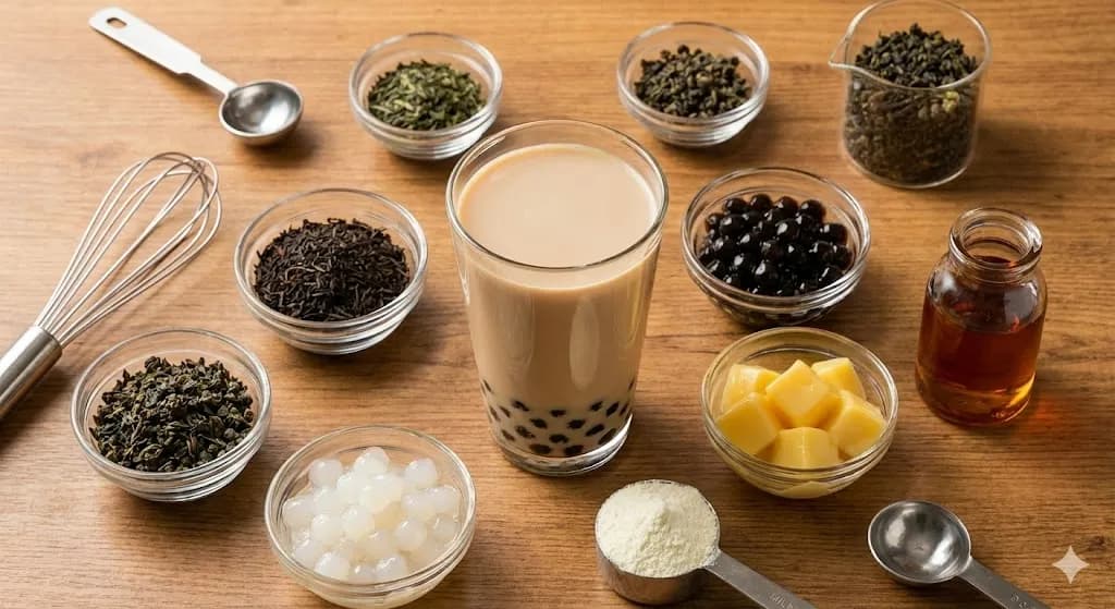 Trọn Bộ Nguyên Liệu Pha Chế Trà Sữa Chủ Quán Cần Biết Để Kinh Doanh Một Vốn Bốn Lời